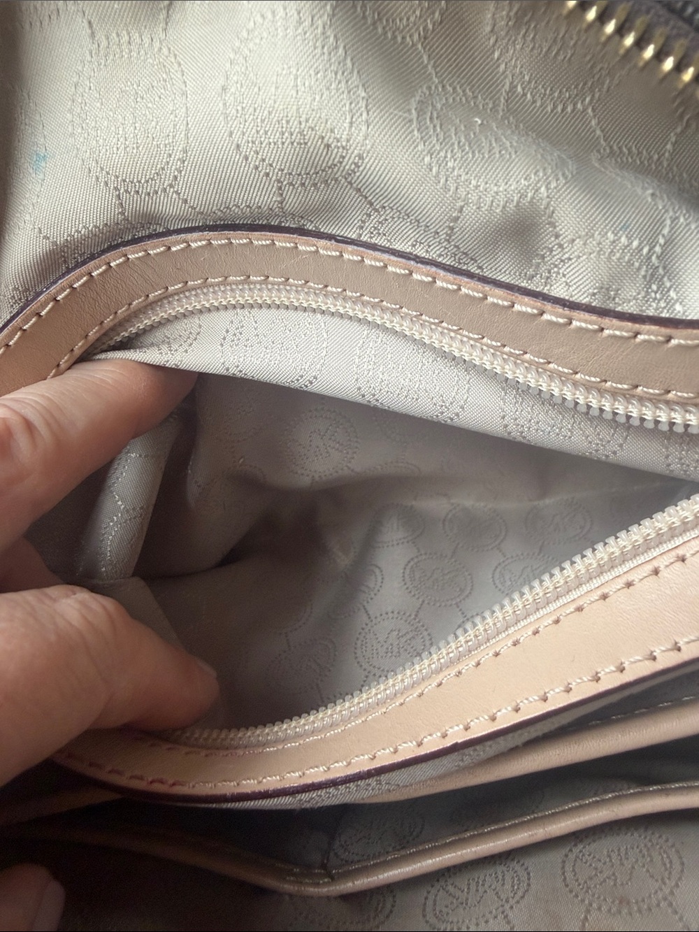 Michael Kors Dark Brown Monogram Satchel - Picture 9 of 10